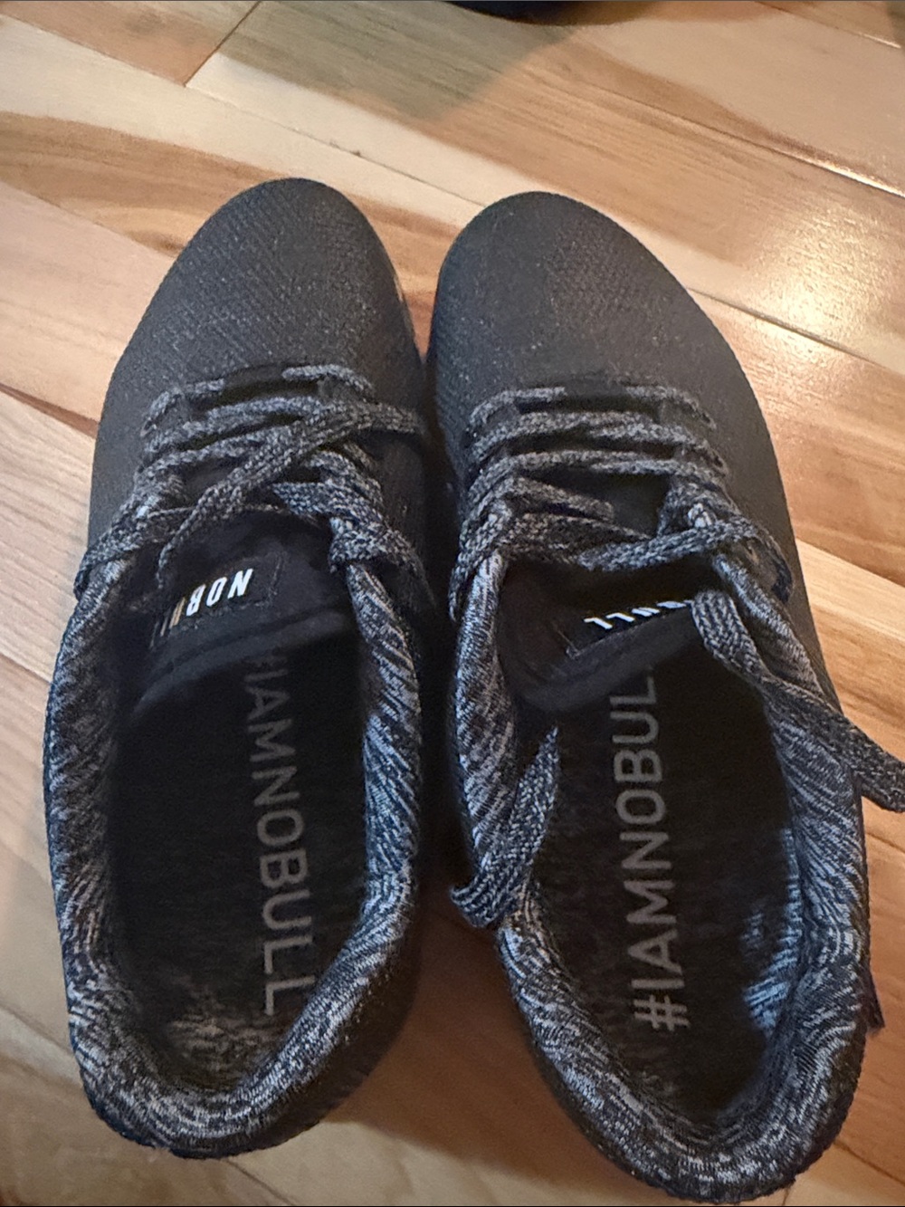 NOBULL Black and Gray Knit Athletic Shoes